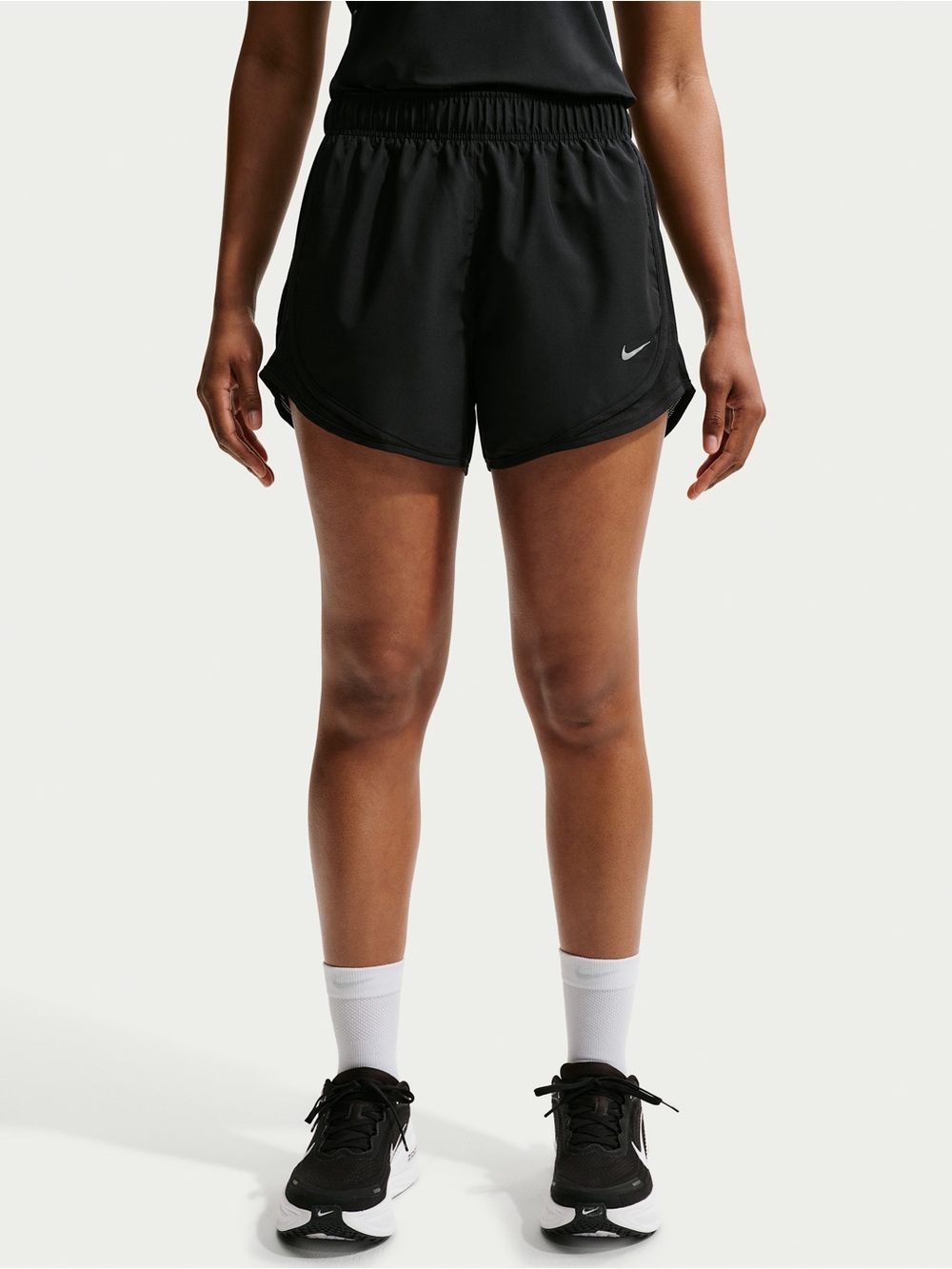 Nike Dri-Fit Black Running Womens Shorts Medium Integrated Under Shorts